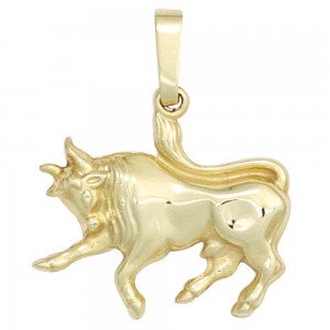 Anhänger Sternzeichen Stier 333 Gelbgold Sternzeichenanhänger