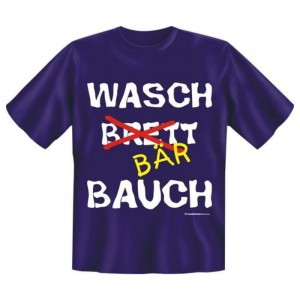 Fun T-Shirt Waschbär Bauch