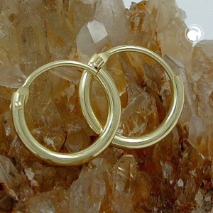 Creolen Ohrringe 11mm glänzend 375 Gold