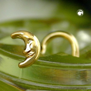 Nasenstecker Mondsichel m Spirale 750 Gold