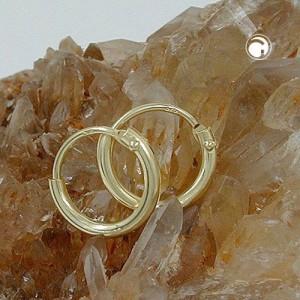 Creolen Ohrringe 9x13mm glänzend 375 Gold