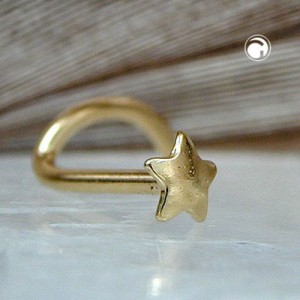 Nasenstecker Stern 2mm 750 Gold