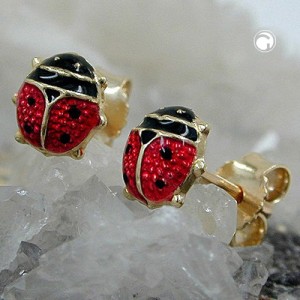 Ohrstecker Marienkäfer 5mm 375 Gold