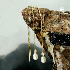 Durchzieher 93mm Kettchen 375 Gold