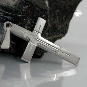 Anhänger Kreuz 14K Weißgold