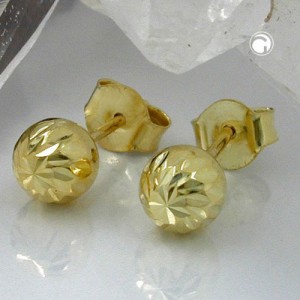 Ohrstecker Kugel diamantiert 375 Gold