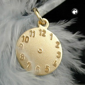Anhänger TaufAnhänger Uhr 375 Gold