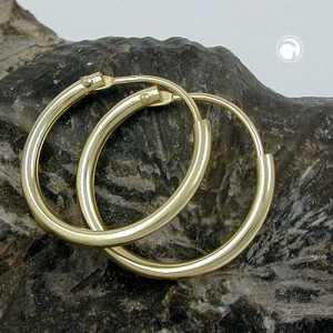 Creolen Ohrringe 12mm glänzend 375 Gold