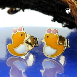 Ohrstecker kleine Ente 375 Gold