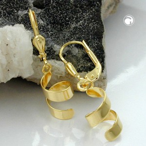Ohrring kurze Spirale glänzend 333 Gelbgold