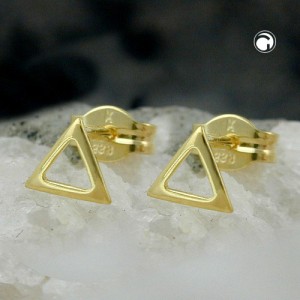 Ohrstecker Dreieck offen 333 Gelbgold