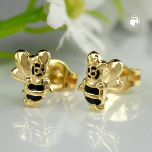 Ohrstecker Biene 375 Gold