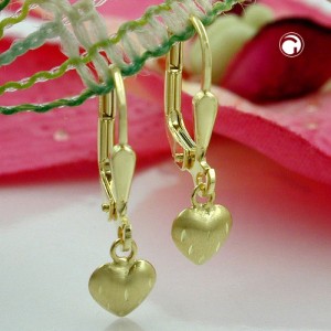 Ohrring kleines Herz 333 Gelbgold