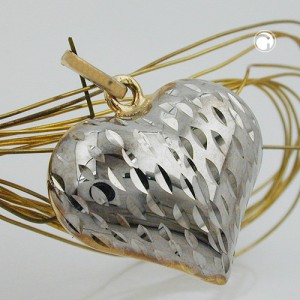 Anhänger Herz bicolor 375 Gold