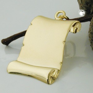 Anhänger Dokumentenrolle 375 Gold