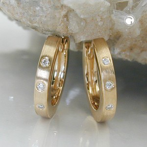 Creolen Ohrringe Brillant-003Kt WSI 585 Gold