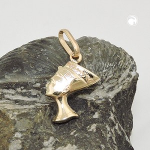 Anhänger Nofretete glänzend 375 Gelbgold