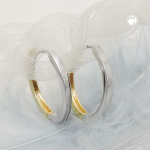 Creolen Ohrringe bicolor 375 Gold