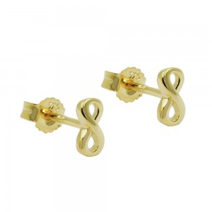 Stecker Unendlichkeit glänzend Gold 375