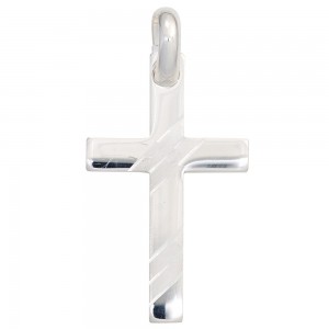 Anhänger Kreuz 925 Sterling Silber mattiert Kreuzanhänger Silberkreuz