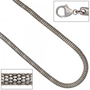 Halskette Kette 925 Sterling Silber rhodiniert 42cm Silberkette Karabiner
