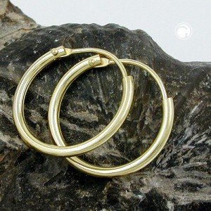 Creolen Ohrringe 12mm glänzend 375 Gold
