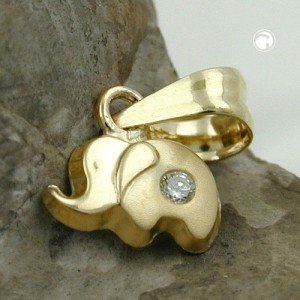 Anhänger kleiner Elefant 375 Gold