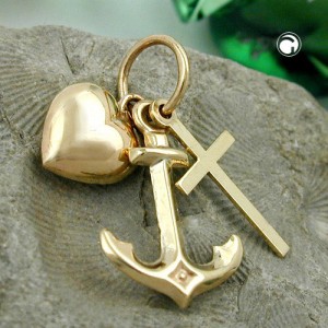 Anhänger Glaube-Liebe-Hoffnung 375 Gold