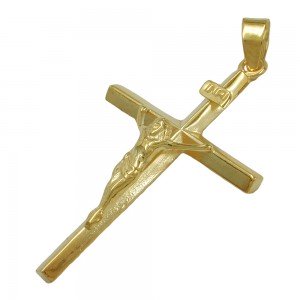 Anhänger Kreuz mit Jesus 375 Gold