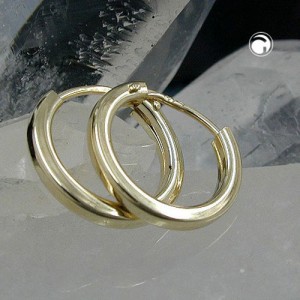 Creolen Ohrringe 11mm Vierkant 375 Gold