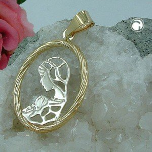 Anhänger Maria mit Jesuskind 585 Gold