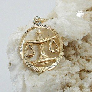 Sternzeichen Anhänger Waage 375 Gold