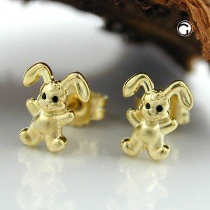 Ohrstecker kleiner Hase 375 Gold
