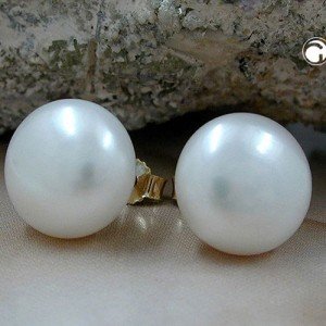 Ohrstecker 11mm Süßwasserperle 375 Gold