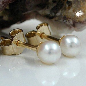 Ohrstecker 4mm Zuchtperle 375 Gold