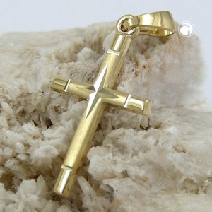 Anhänger Kreuz diamantiert 585 Gold