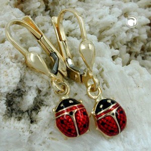 Ohrring Marienkäfer verbödet 375 Gold