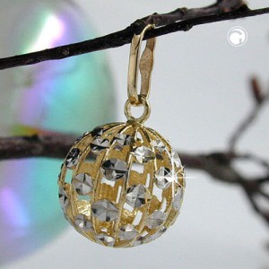Anhänger filigrane Kugel 375 Gold