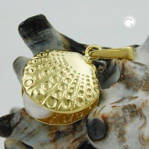 Anhänger Muschel mit Perle 333 Gelbgold