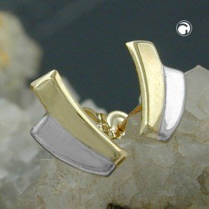 Ohrstecker bicolor 375 Gold