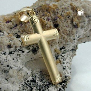 Anhänger Kreuz diamantiert 375 Gold