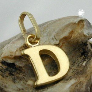 Anhänger Buchstabe D 375 Gold