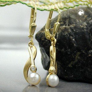 Ohrring Süßwasserzuchtperle 375 Gold