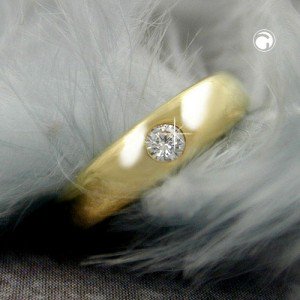 Anhänger Taufring mit Zirkonia 375 Gold
