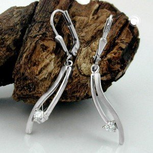 Ohrring Zirkonia 375 Weißgold