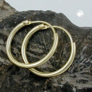 Creolen Ohrringe 12mm glänzend 375 Gold