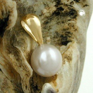 Anhänger Zuchtperle rund 375 Gold
