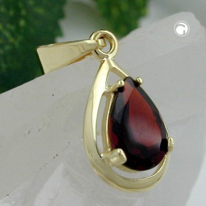 Anhänger Tropfen Granat 375 Gold