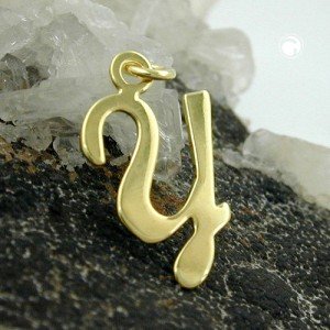 Anhänger Buchstabe Y 333 Gelbgold