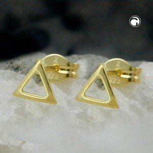 Ohrstecker Dreieck offen 333 Gelbgold